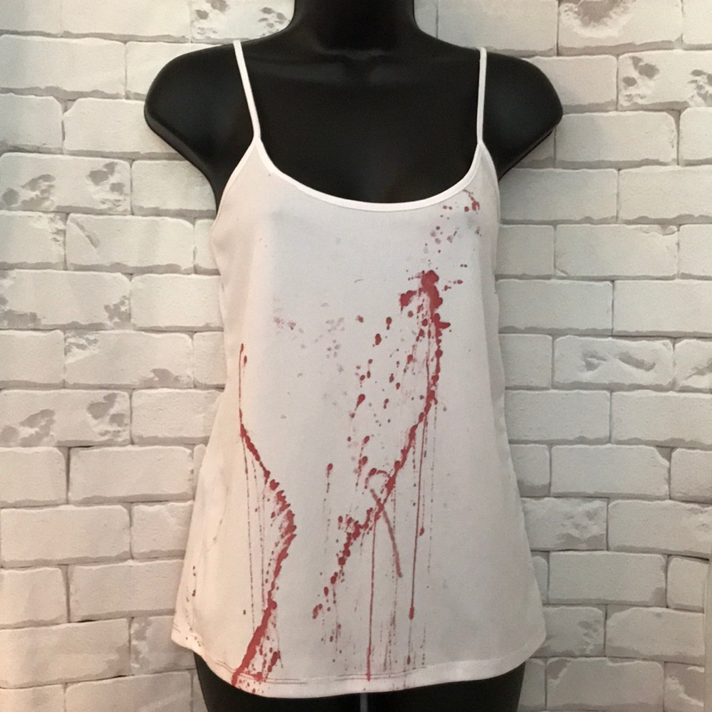 Women’s Peck & Peck custom dyed bloody tank top